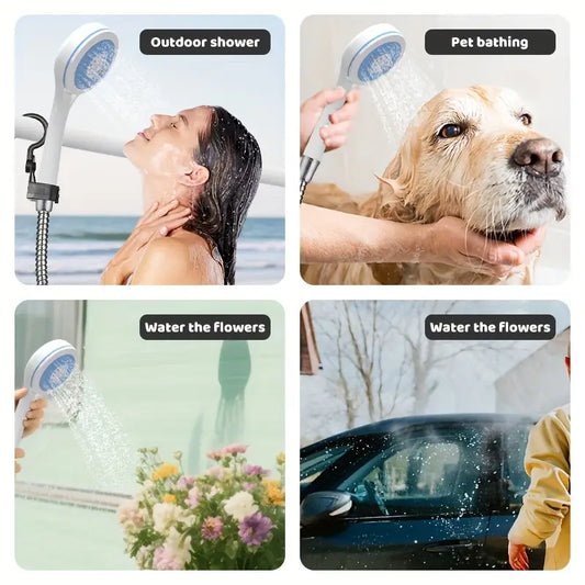 Portable Camping Shower With Rechargeable Pump