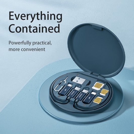 60W Fast Charging Multi-Function Cable Storage Box – USB/Type-C/Lightning