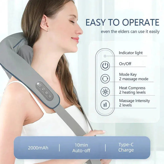 3D Kneading Massager – Neck & Back Relief
