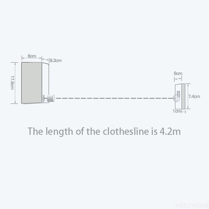 Telescopic Clothesline – Retractable Wall-Mounted Drying Rope