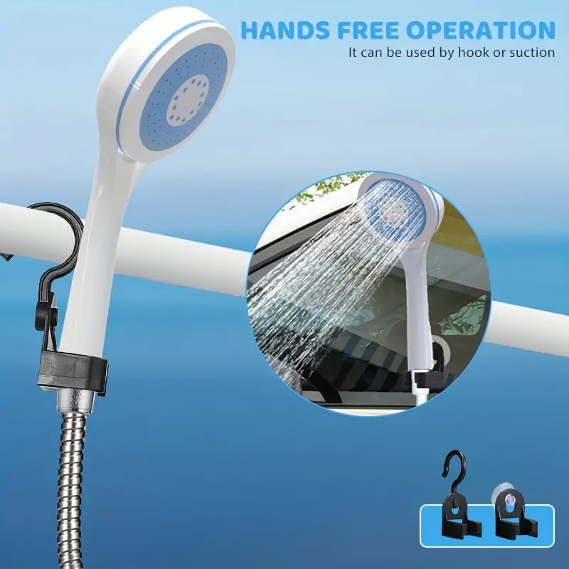 Portable Camping Shower With Rechargeable Pump