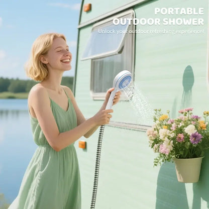 Portable Camping Shower With Rechargeable Pump