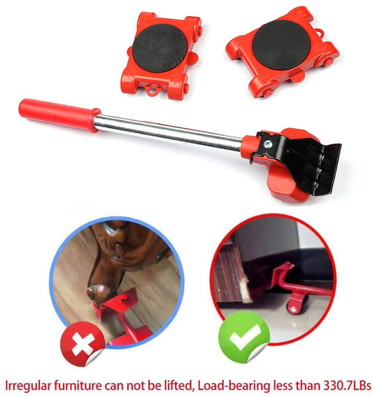 Furniture Mover Tool – Heavy Duty Furniture Lifter with Rollers & Wheels (Load Capacity 300KG)
