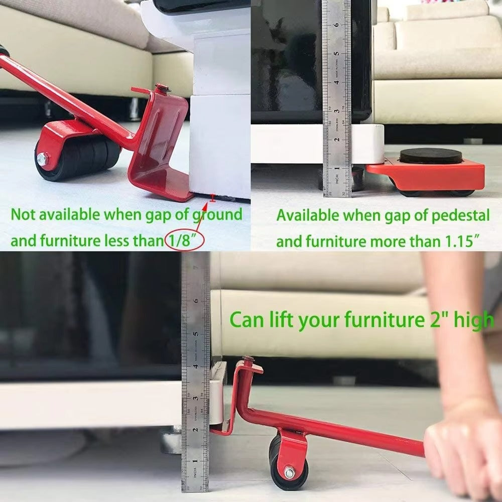 Furniture Mover Tool – Heavy Duty Furniture Lifter with Rollers & Wheels (Load Capacity 300KG)