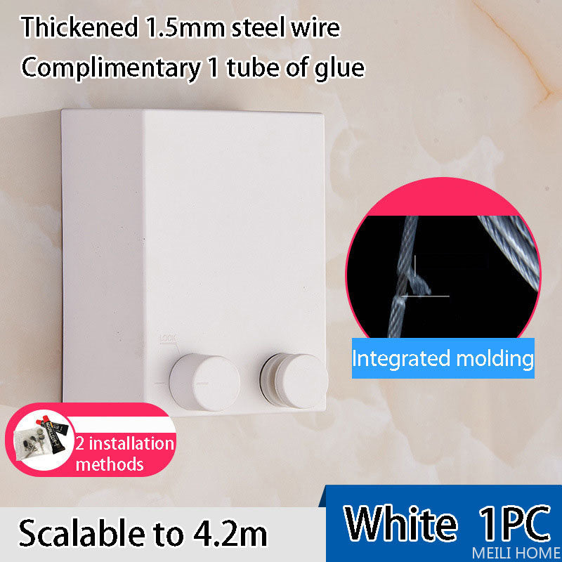 Telescopic Clothesline – Retractable Wall-Mounted Drying Rope