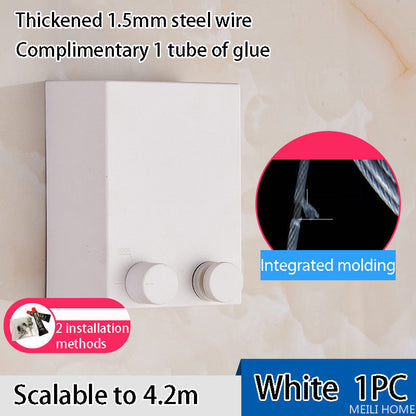Telescopic Clothesline – Retractable Wall-Mounted Drying Rope