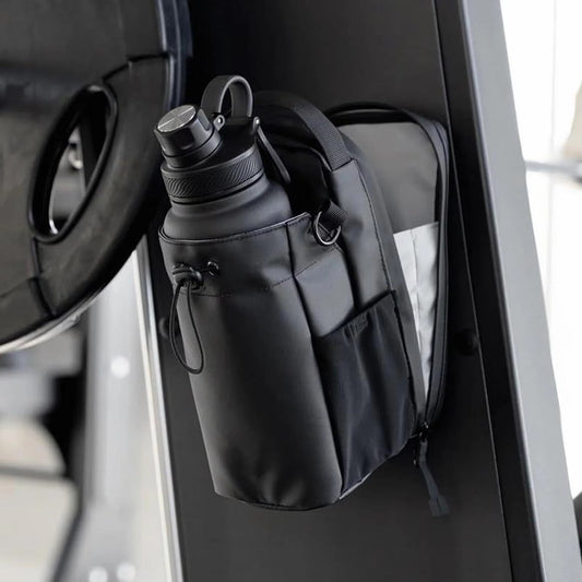 Unisex Magnetic Sports Bag with Bottle Holder & Lockable Zippers