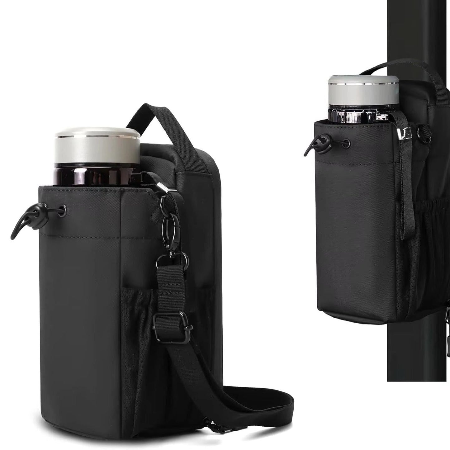 Unisex Magnetic Sports Bag with Bottle Holder & Lockable Zippers