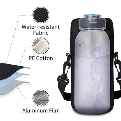 Unisex Magnetic Sports Bag with Bottle Holder & Lockable Zippers