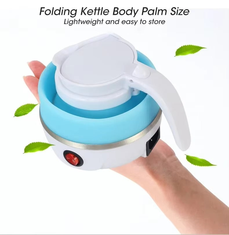 Foldable Travel Electric Kettle – Compact 600ML Fast-Boil Portable Water Heater