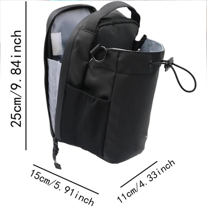 Unisex Magnetic Sports Bag with Bottle Holder & Lockable Zippers